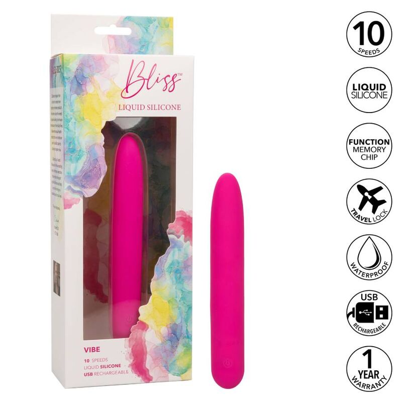 CALEXOTICS Bliss Vibe Rosa – Vibrador Recargable Con Diseño Ergonómico De Silicona Médica