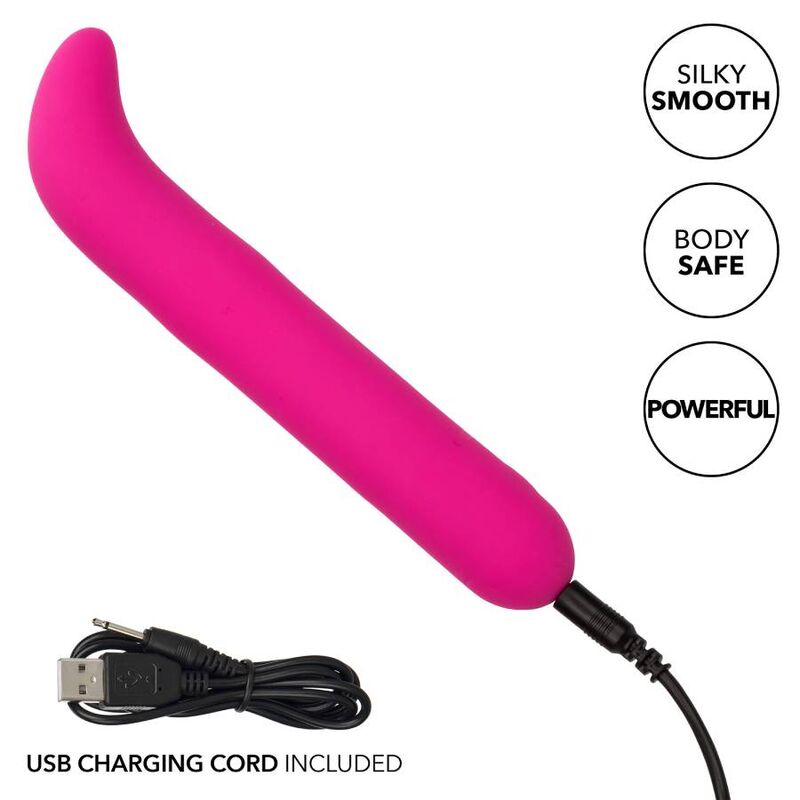 CALEXOTICS Bliss G Vibe Rosa – Vibrador Recargable Con Diseño Curvado De Silicona Médica