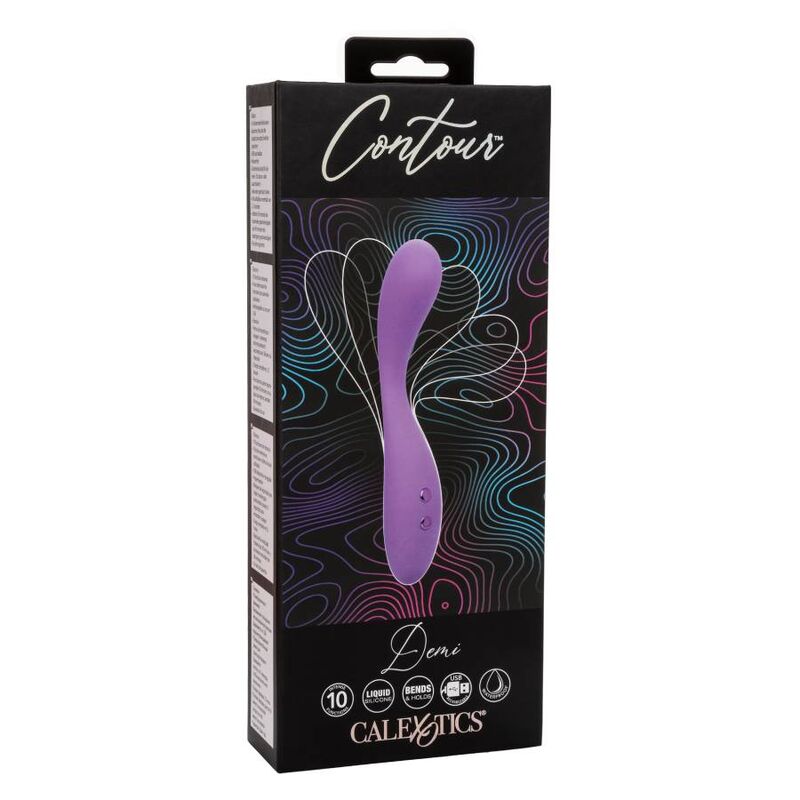CALEXOTICS Contour Demi Violeta – Masajeador Ergonómico Con 10 Funciones De Vibración