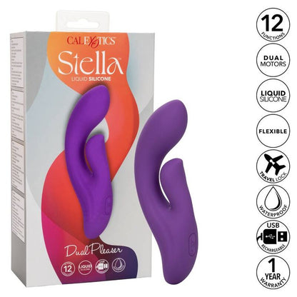 CALEXOTICS Stella Dual Pleaser Violet – Giocattolo erotico dal design curvo per un piacere personalizzato