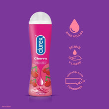 Durex Lubricante Play Cereza 50ml – Lubricante Acuoso Con Sabor Frutal Para Suave Experiencia