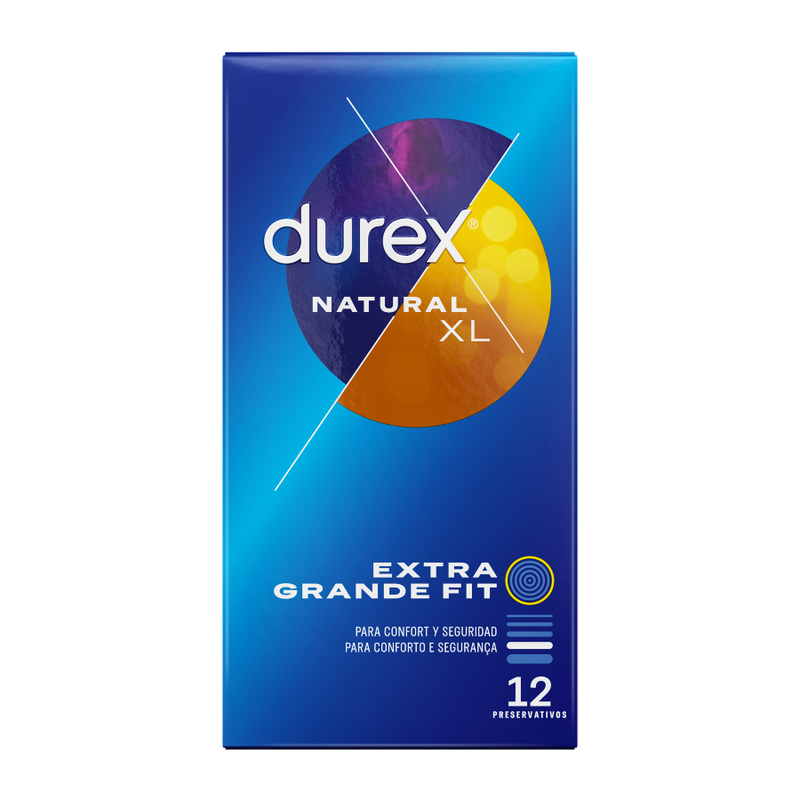 DUREX Natural XL 12 pezzi – Preservativi extra large per il massimo comfort e sensibilità