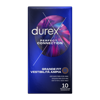 DUREX Perfect Connection Extra Lubricación Silicona – Protección Confortable Para Experiencias Íntimas Placenteras