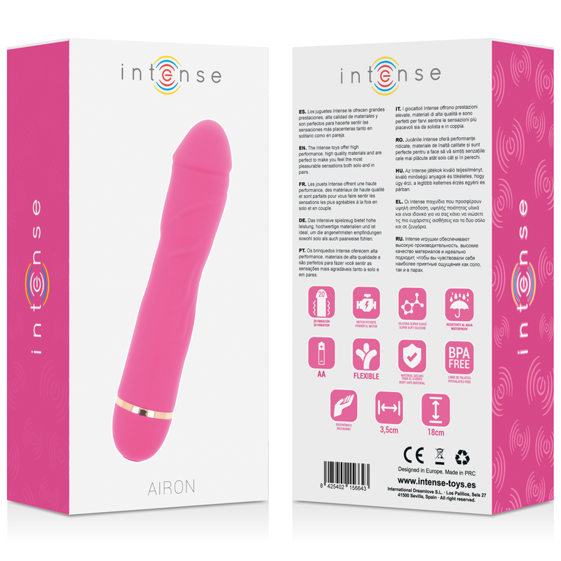 Comprar INTENSE Airon 20 Velocidades Rosa – Vibrador Silicona Suave Con Diseño Elegante-Noxtic