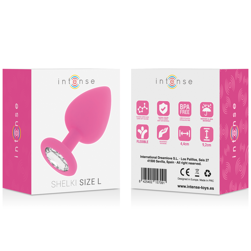 INTENSE Shelki L Plug Anal Fucsia – Diseño Elegante Para Placer Confiado y Sensacional