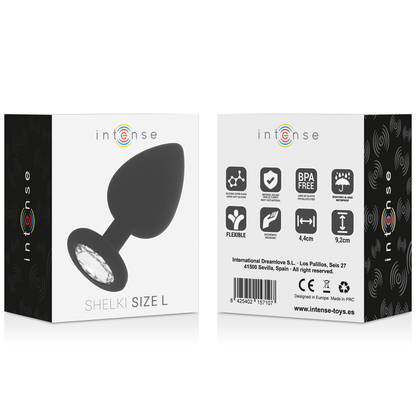 INTENSE Shelki L Plug Anal Negro – Diseño Ergonómico En Silicona Médica Para Placer Confortable