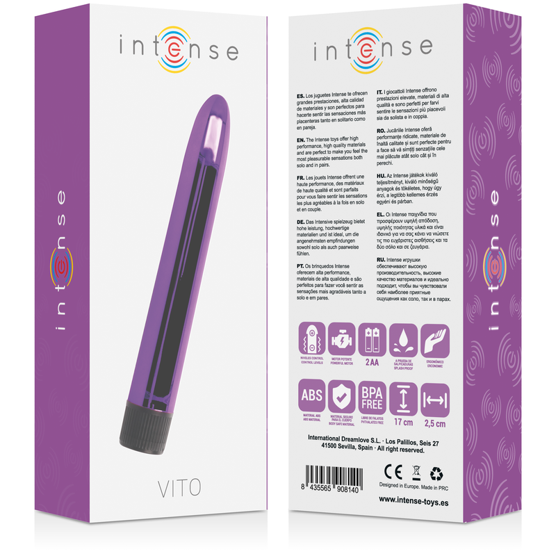 Vibratore INTENSE Vito Purple – Massaggiatore portatile con forti vibrazioni