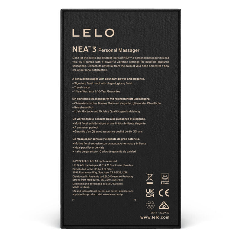 LELO Nea 3 Blue – Massaggiatore personale dal design elegante per il benessere intimo