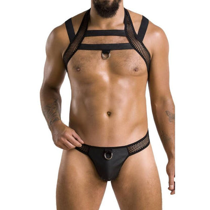 PASSION 043 Set Jacob Negro L XL – Conjunto De Lencería Elegante Para Comodidad Y Sensualidad