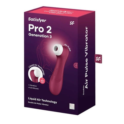 Satisfyer Pro 2 Generation 3 Garnet – Stimolatore con tecnologia di aspirazione innovativa per il piacere personale