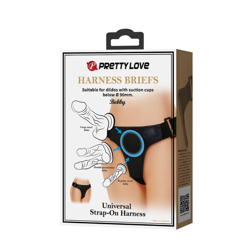 PRETTY LOVE - ARNÉS UNIVERSAL NEGRO-PRETTY LOVE-Noxtic
