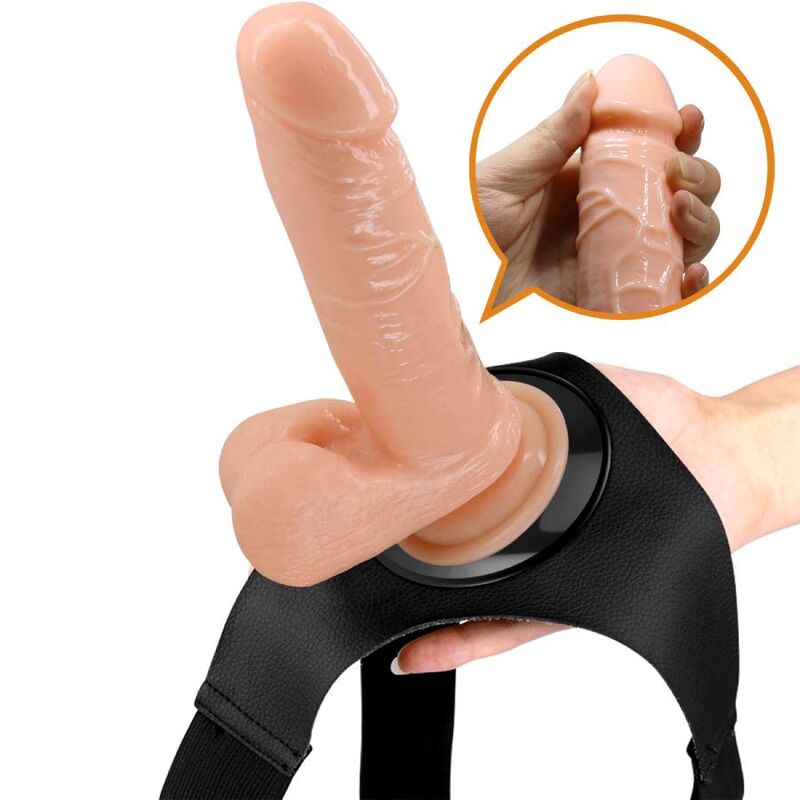 PRETTY LOVE - HARNESS BRIEFS ARNÉS UNIVERSAL CON DILDO TOM 20 CM NATURAL-PRETTY LOVE-Noxtic