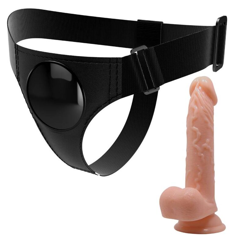 PRETTY LOVE - HARNESS BRIEFS ARNÉS UNIVERSAL CON DILDO KEVIN 19 CM NATURAL-PRETTY LOVE-Noxtic