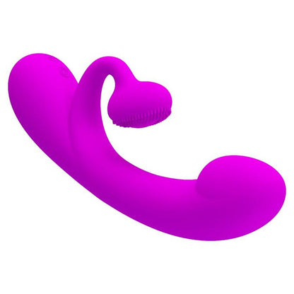 PRETTY LOVE - SINCERE SILICONE CLITORIS VIBRATOR AND SUCKER PURPLE