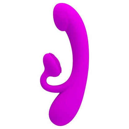 PRETTY LOVE - SINCERE SILICONE CLITORIS VIBRATOR AND SUCKER PURPLE