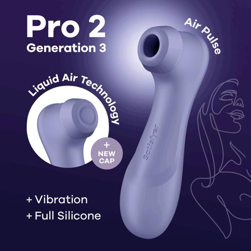 Satisfyer Pro 2 Generation 3 Garnet – Stimolatore con tecnologia di aspirazione innovativa per il piacere personale