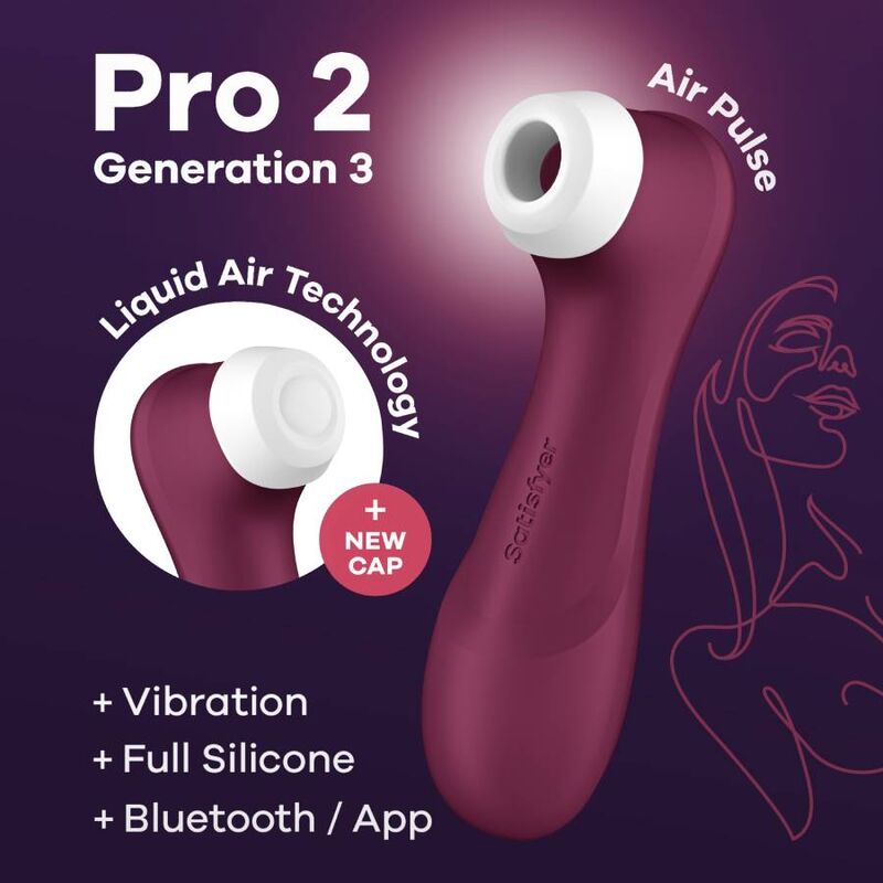 Satisfyer Pro 2 Generazione 3 Nero – Stimolatore ergonomico con connettività Bluetooth