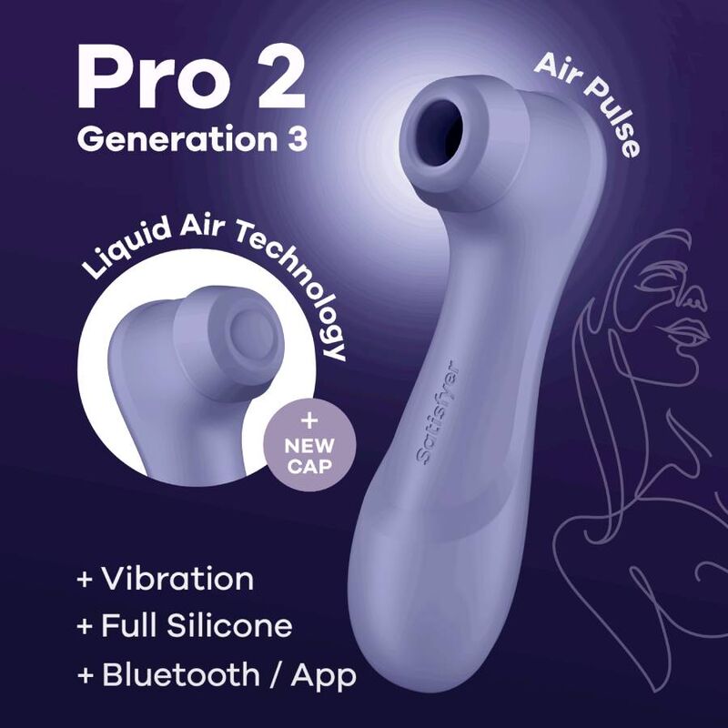 Satisfyer Pro 2 Generazione 3 Nero – Stimolatore ergonomico con connettività Bluetooth