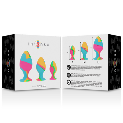 INTENSE Set Plug Silicona Multicolor – Diseño Hipoalergénico Para Exploración Sensorial