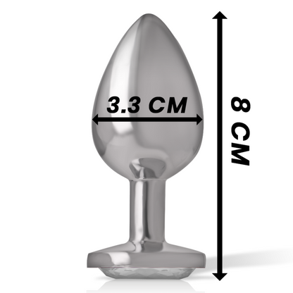 Comprar INTENSE Plug Anal Metal Con Cristal Plata Talla M – Diseño Elegante Para Una Experiencia Sensorial Única-Noxtic