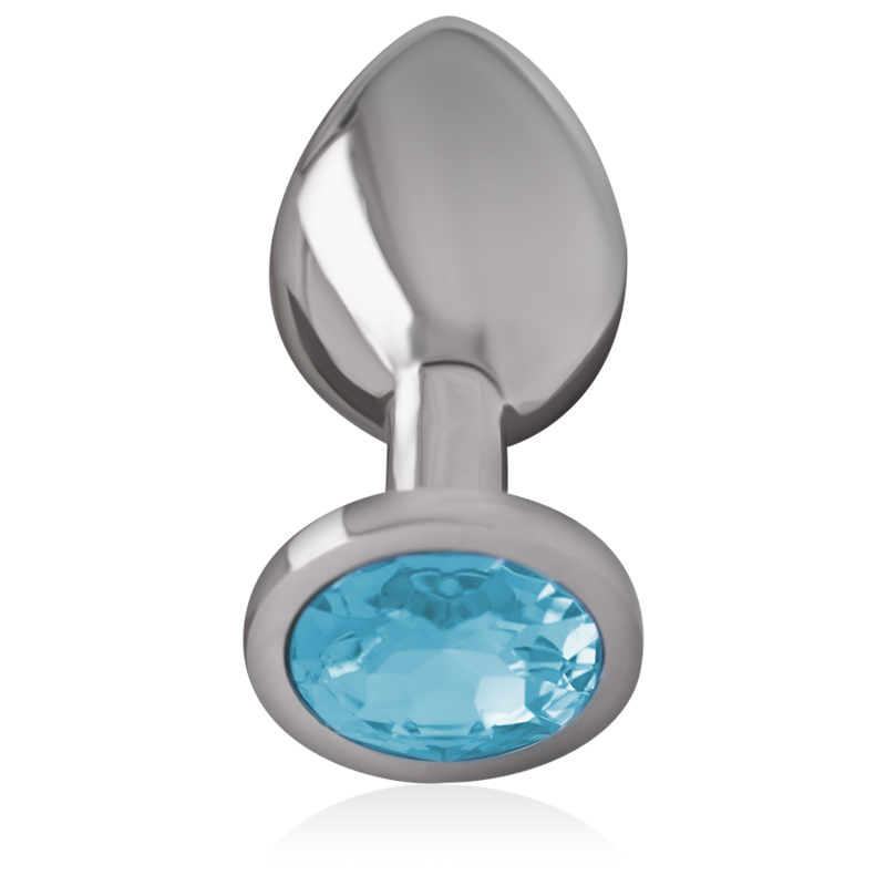 INTENSE Plug Anal Metal Con Cristal Azul Talla S – Diseño Elegante Para Estimulación Sensorial Única
