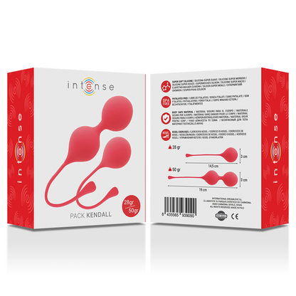 INTENSE Bolas Kegel Pack Kendall Rojo – Silicona Médica Hipoalergénica Para Entrenamiento Pélvico