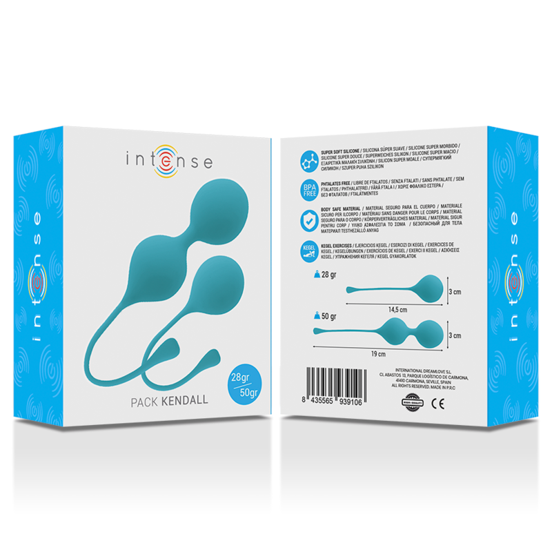 INTENSE Bolas Kegel Pack Kendall Azul – Silicona Médica Para Fortalecer El Suelo Pélvico