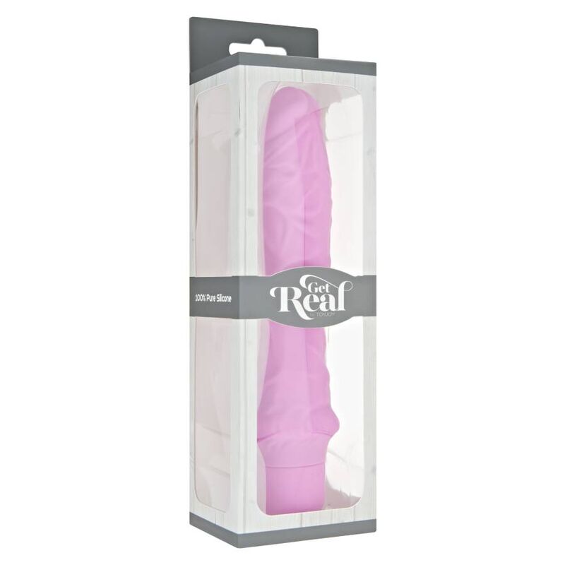 GET REAL Classic Large Pink – Vibratore in silicone con design ergonomico per un piacere intenso