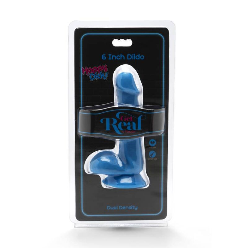 Get Real Happy Dicks Dildo 12 Cm Azul – Diseño Realista Para Placer Sensorial