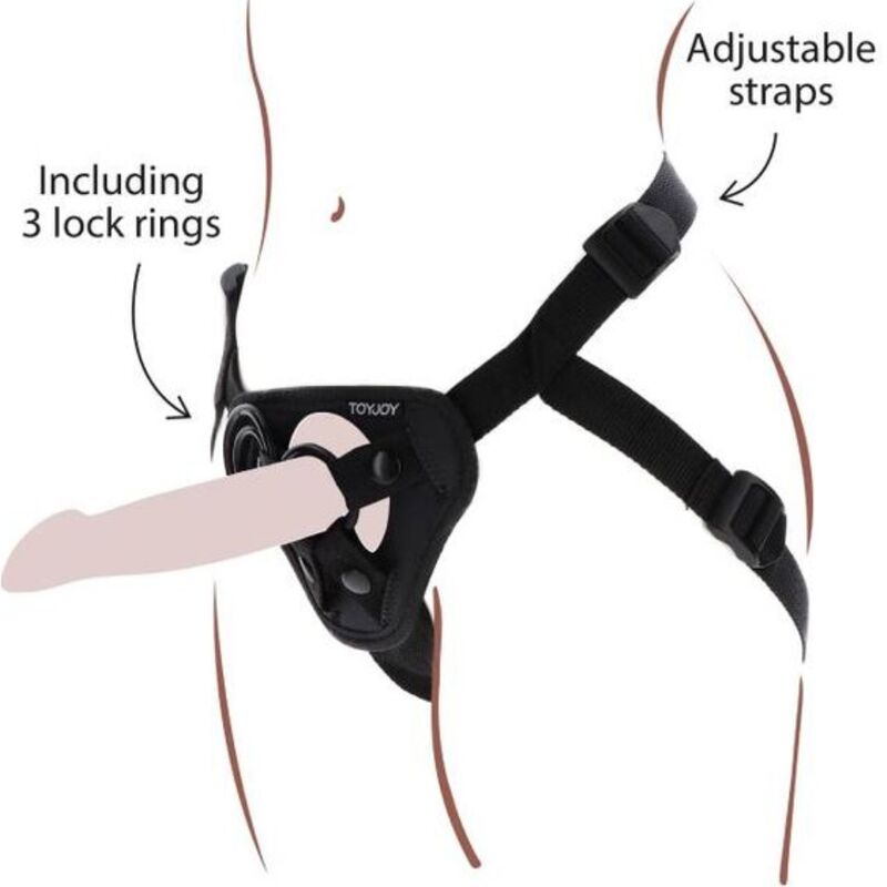 GET REAL - STRAP-ON HARNÉS NEGRO-GET REAL-Noxtic