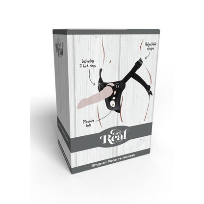 GET REAL - STRAP-ON PLEASURE HARNÉS NEGRO-GET REAL-Noxtic