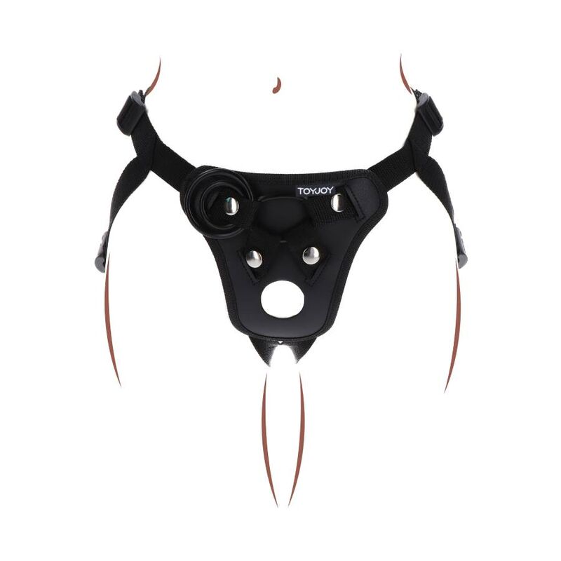 GET REAL - STRAP-ON PLEASURE HARNÉS NEGRO-GET REAL-Noxtic