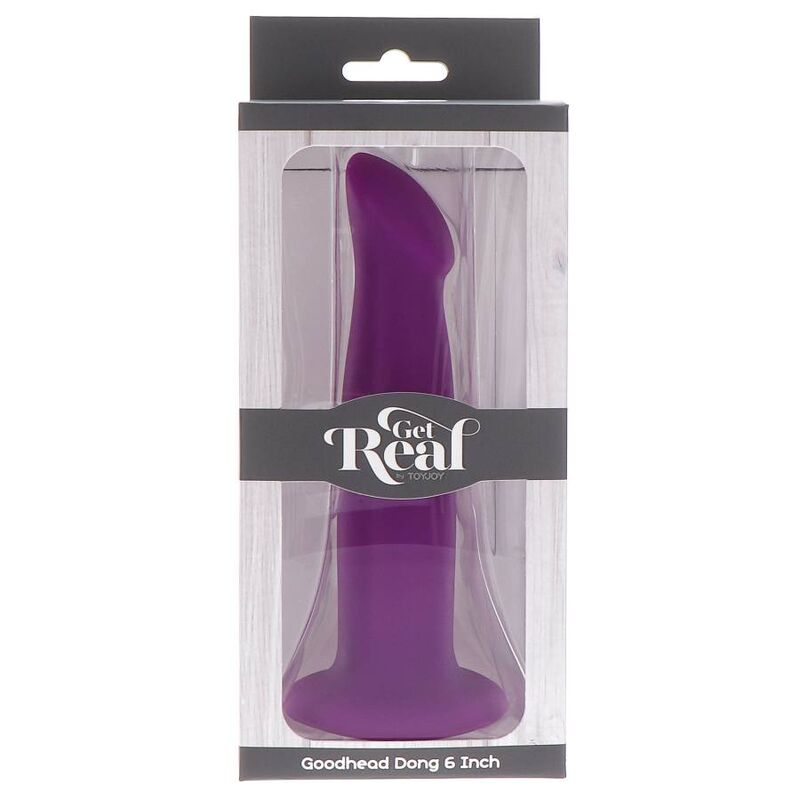 Comprar GET REAL Goodhead Dong 12 Cm Morado – Diseño Ergonómico Con Base De Ventosa Para Uso Versátil-Noxtic