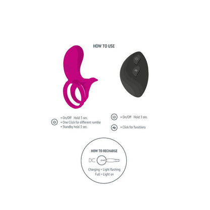 XOCOON Anillo Vibrador Fucsia – Estimulador Con Sensaciones Emocionantes Para Parejas