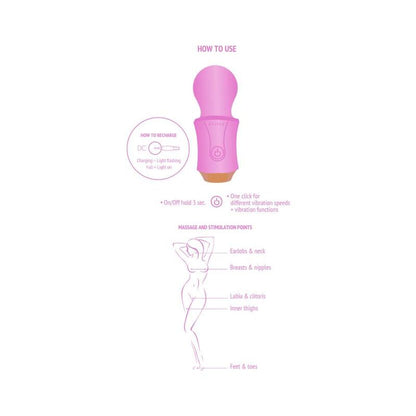 XOCOON Fuchsia Travel Wand – Massaggiatore ricaricabile con vibrazioni profonde e comfort ottimale