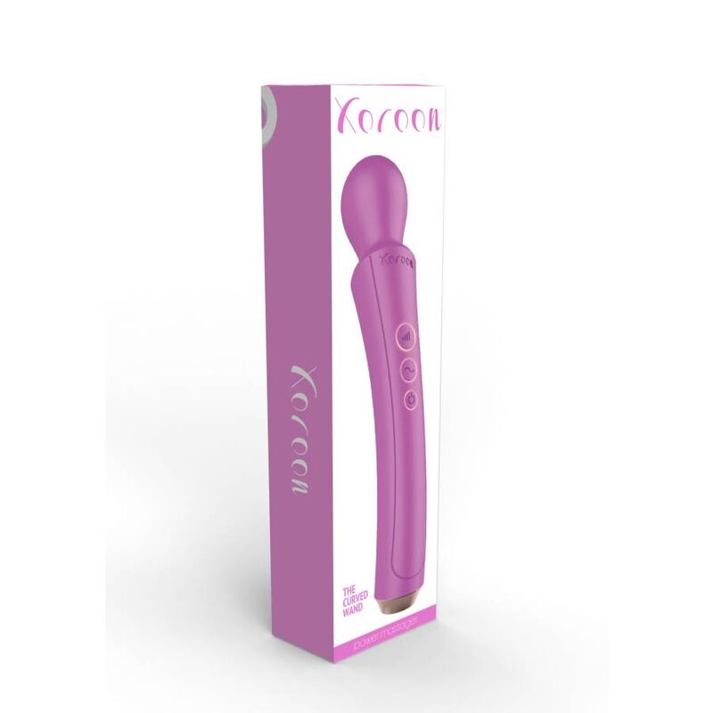 XOCOON Fuchsia Curved Wand – Vibratore ricaricabile con design ergonomico