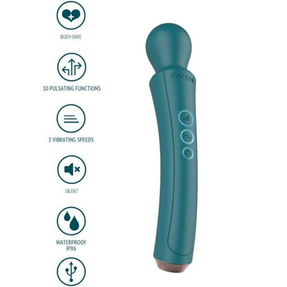 XOCOON The Curved Wand Verde – Vibrador Recargable Con Diseño Ergonómico Para Placer Personal