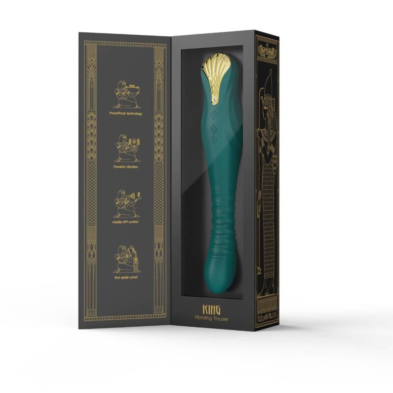 ZALO King Thruster Verde – Vibrador Recargable Con Tecnología PowerThrust Para Estimulación Única