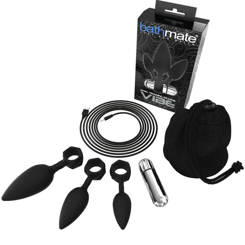 BATHMATE Anal Training Plugs Vibe – Kit De Entrenamiento Con Estimulador Para Exploración Confiada