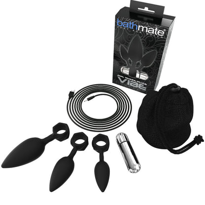 BATHMATE Anal Training Plugs Vibe – Kit De Entrenamiento Con Estimulador Para Exploración Confiada
