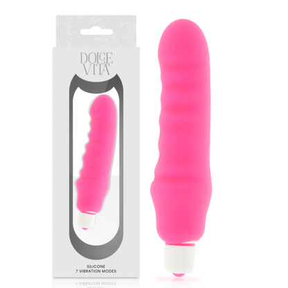 Vibratore DOLCE VITA Genius Pink – Vibratore medico ricaricabile in silicone ipoallergenico per il benessere sessuale