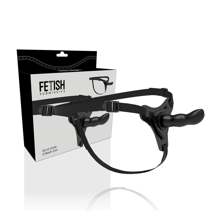 FETISH SUBMISSIVE HARNESS - SILICONA NEGRO G-SPOT 16 CM-FETISH SUBMISSIVE HARNESS-Noxtic