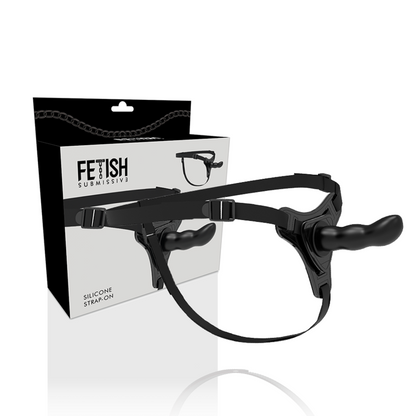 FETISH SUBMISSIVE HARNESS - SILICONA NEGRO G-SPOT 16 CM-FETISH SUBMISSIVE HARNESS-Noxtic