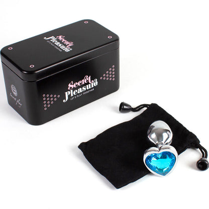 SECRETPLAY Butt Plug Corazón Azul Talla S – Diseño Elegante Para Nuevas Experiencias De Placer