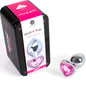 Plug anale in metallo SECRETPLAY a forma di cuore fucsia taglia S – Design elegante per un piacere intenso