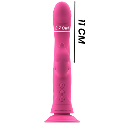 INTENSE - JULY PINK SILICONE RABBIT VIBRATOR