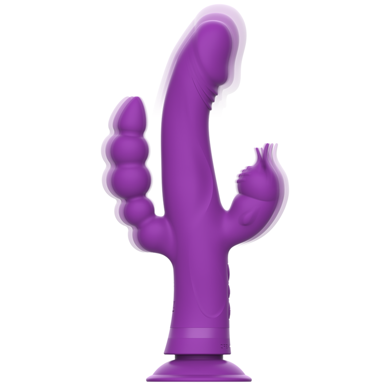 Intense Casanova Vibrador Rabbit Morado – Vibrador Silicona Con Triple Motor Y 30 Modos De Vibración