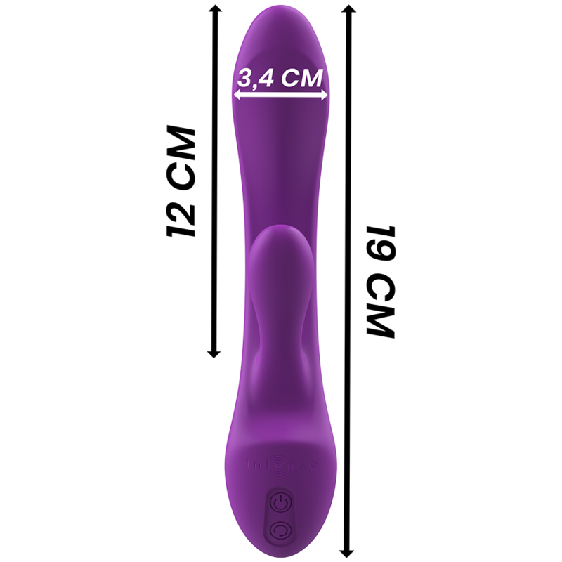 INTENSE - LUIGI LIQUID SILICONE RABBIT VIBRATOR PURPLE
