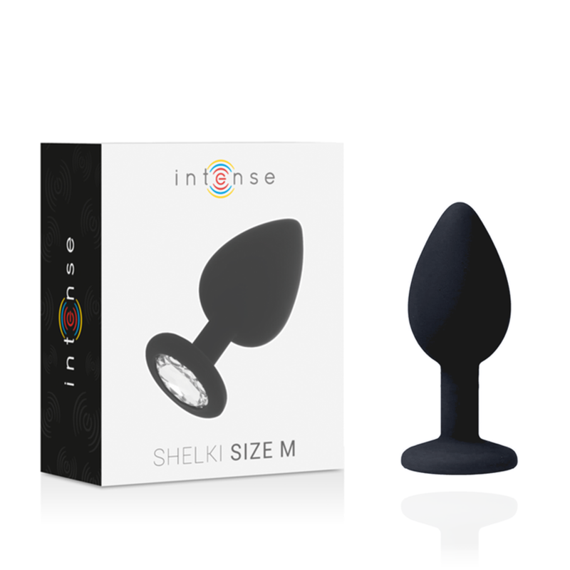 INTENSE Shelki M Plug Anal Negro – Diseño Ergonómico Con Silicona Suave Para Placer Confiable