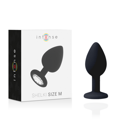 INTENSE Shelki M Plug Anal Negro – Diseño Ergonómico Con Silicona Suave Para Placer Confiable